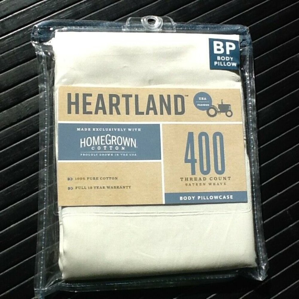 new IVORY color Heartland 100% Cotton 54"x20" PREGNANT BODY Pillow Pillowcase